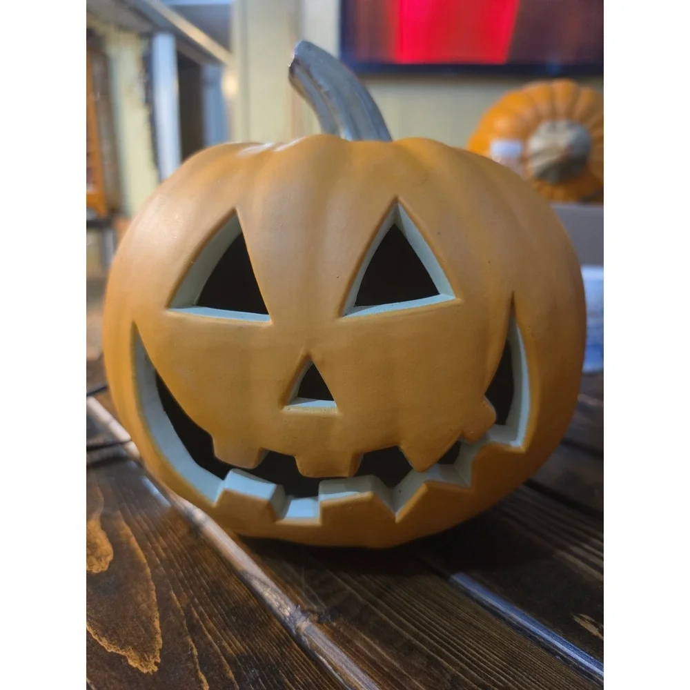Round Outside Plug in Pumpkin  **Working **